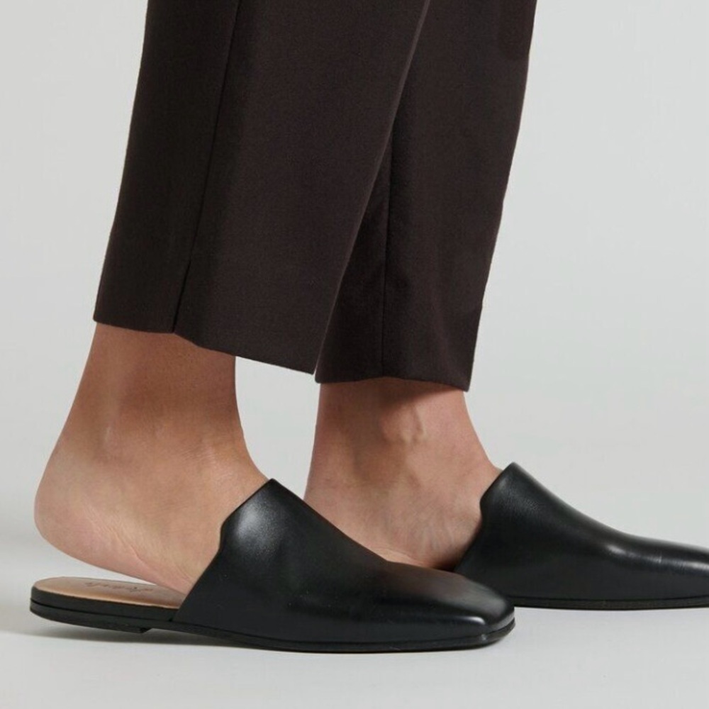 Marsell Black Leather Slip-On Mules
